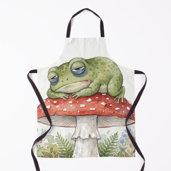 Item preview, Tired But Trying Cottagecore Frog and Mushroom designed and sold by MintedMinds.