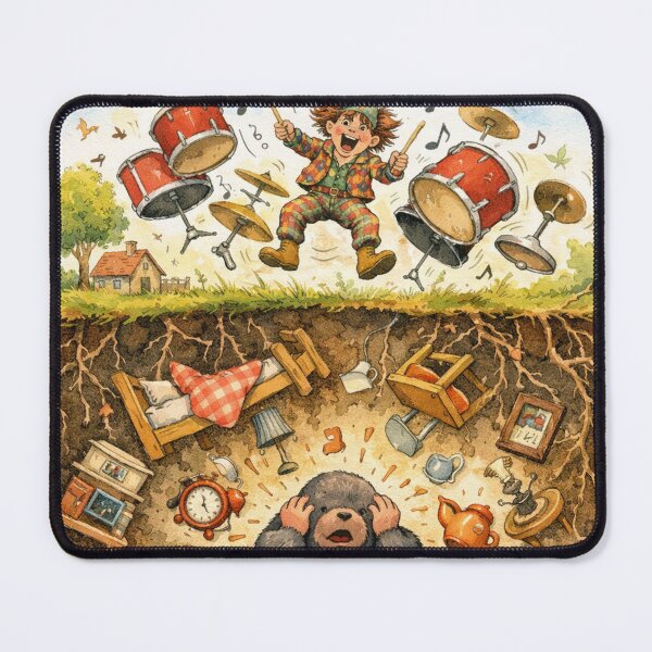 Item preview, Drummer and Crazy Mole designed and sold by OnePercent992.