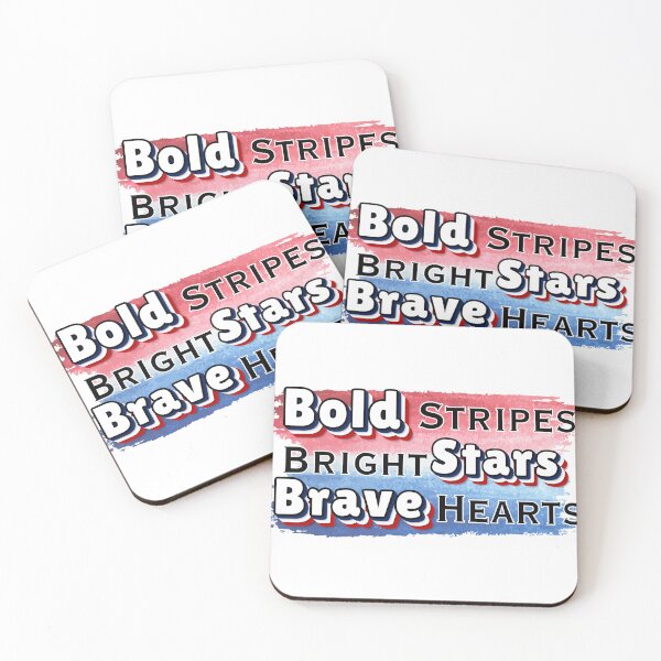 Item preview, Bold Stripes Bright Stars Brave Hearts — Patriotic 4th of July USA T-Shirt designed and sold by DonnaRaine.