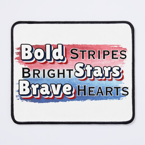 Item preview, Bold Stripes Bright Stars Brave Hearts — Patriotic 4th of July USA T-Shirt designed and sold by DonnaRaine.