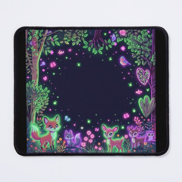 Item preview, Colorful Neon Anime Animals in Nature | Vibrant Fantasy Wildlife Art designed and sold by DervoTeck2767.