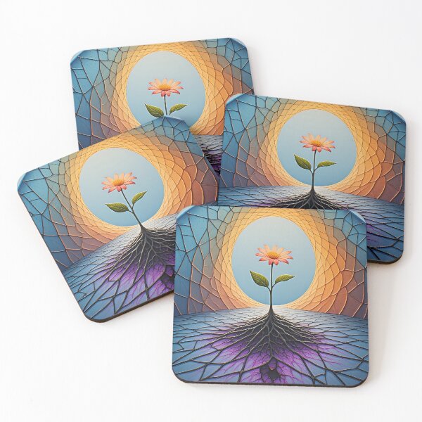 Item preview, A symbolic flower grows from a complex root system. designed and sold by Mianku | Für das Leben.