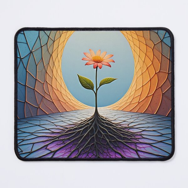 Item preview, A symbolic flower grows from a complex root system. designed and sold by Mianku | Für das Leben.