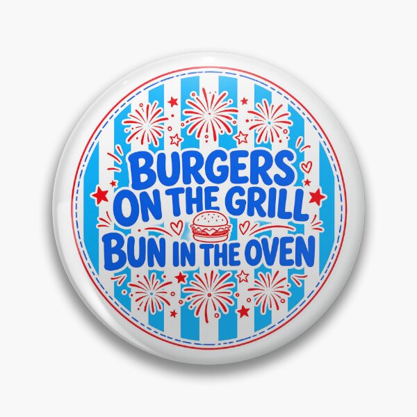 Item preview, Burgers On The Grill Bun In The Oven Pregnancy Announcement - Funny Baby Reveal for Expecting Parents designed and sold by CutOutIdols.