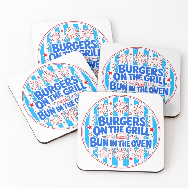 Item preview, Burgers On The Grill Bun In The Oven Pregnancy Announcement - Funny Baby Reveal for Expecting Parents designed and sold by CutOutIdols.