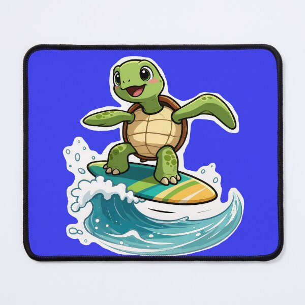 Item preview, Surfing Sea Turtle – Cute Cartoon Ocean Rider designed and sold by shorethings.