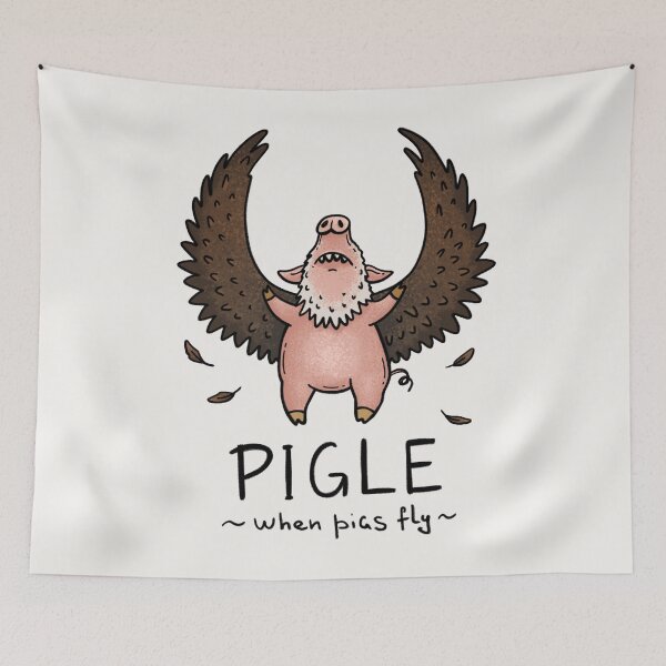 Item preview, Pigle | Funny Flying Pig Eagle Mashup T-Shirt | When Pigs Fly Cartoon Animal Art designed and sold by Aida Drogan.
