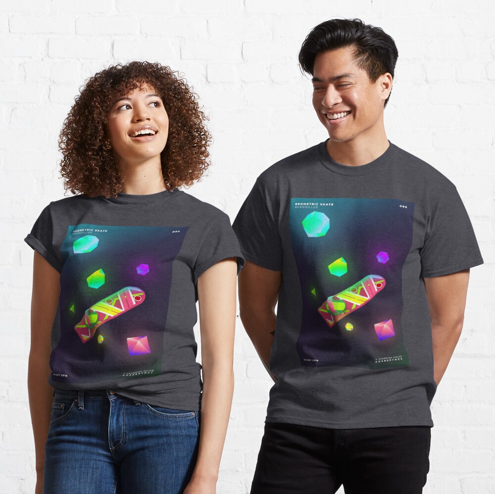  Geometric Baseball T-Shirt - Skateboard T-Shirt