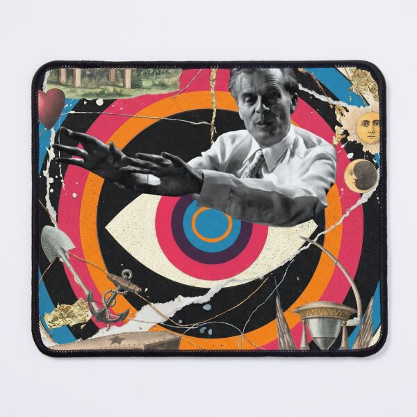 Item preview, Aldous Huxley Retro Vision Digital Collage designed and sold by Mystikos Art.