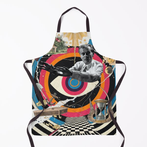 Item preview, Aldous Huxley Retro Vision Digital Collage designed and sold by Mystikos Art.