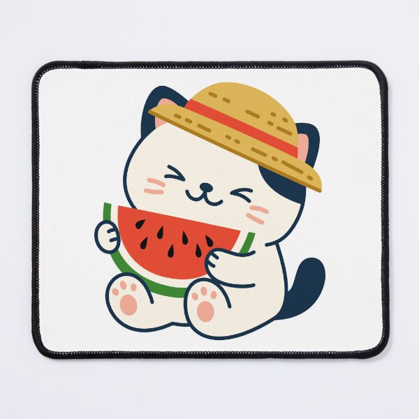 Item preview, Kawaii Cat Eating Watermelon Summer designed and sold by Anne97s.