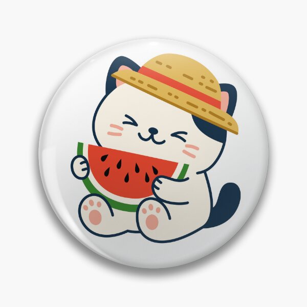 Item preview, Kawaii Cat Eating Watermelon Summer designed and sold by Anne97s.