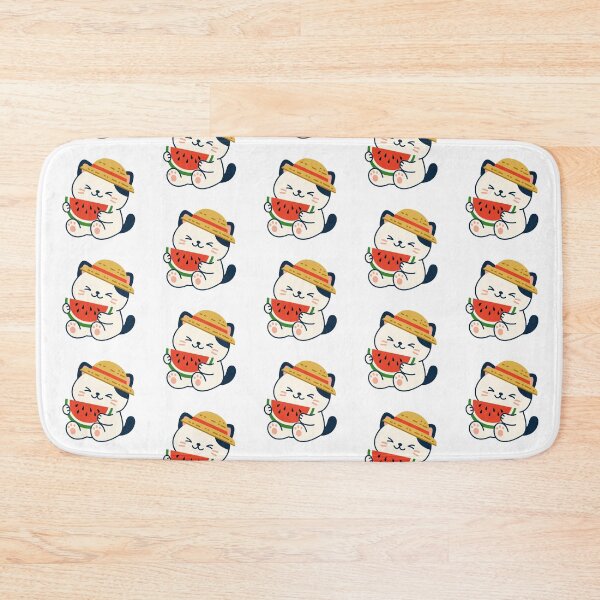 Item preview, Kawaii Cat Eating Watermelon Summer designed and sold by Anne97s.