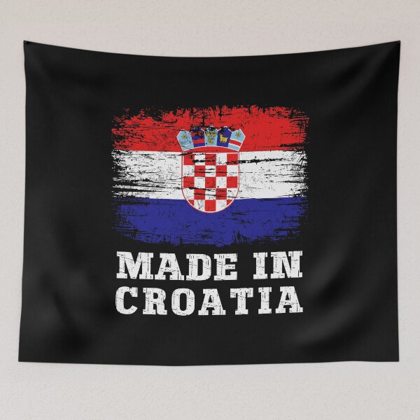 Item preview, Retro Made in Croatia Flag - Distressed Croatian Heritage designed and sold by Dmetalx Art Apparel.