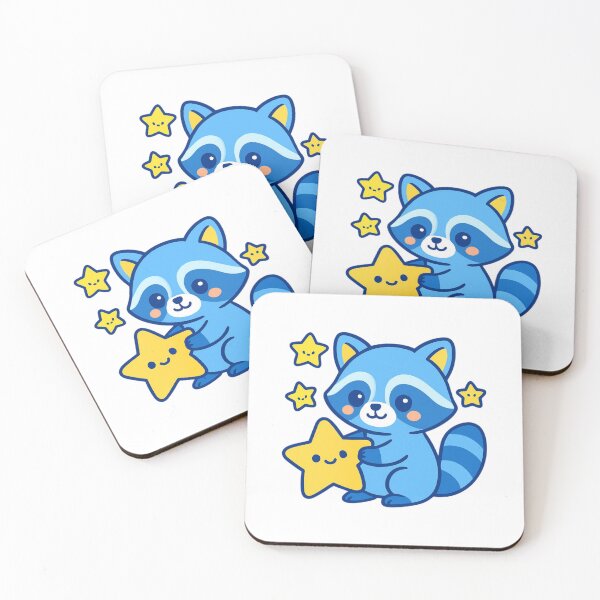 Item preview, Shine Bright Raccoon - Inspirational Kawaii Sticker designed and sold by foryouandyours.