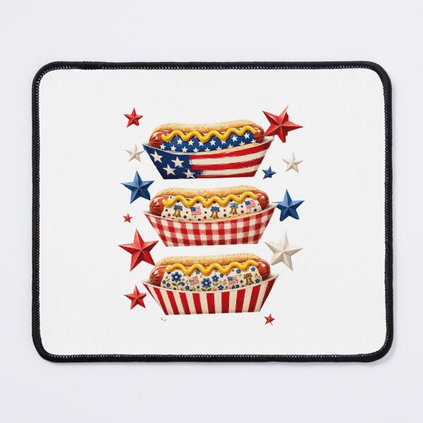 Item preview, Patriotic Hot Dogs American Holiday Celebration designed and sold by FormalDehyena.