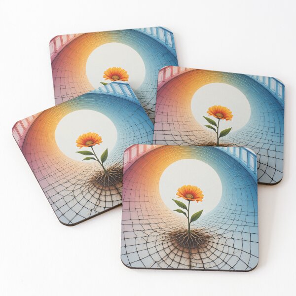 Item preview, A flower grows in a futuristic tunnel, representing hope and life. designed and sold by Mianku | Für das Leben.