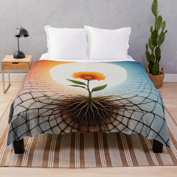 Item preview, A flower grows in a futuristic tunnel, representing hope and life. designed and sold by Mianku | Für das Leben.