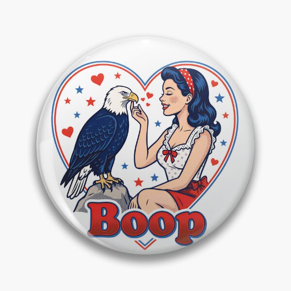 Item preview, Funny Hand Boop Nose Girl Eagle Funny Patriotic 4th of July designed and sold by gear-posters.