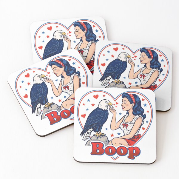 Item preview, Funny Hand Boop Nose Girl Eagle Funny Patriotic 4th of July designed and sold by gear-posters.