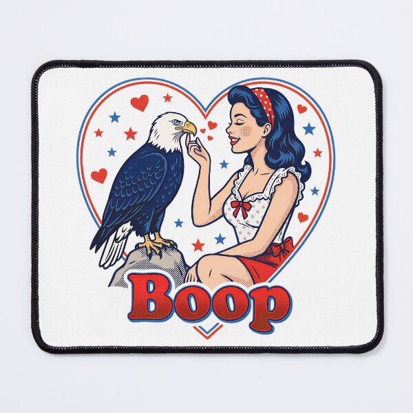 Item preview, Funny Hand Boop Nose Girl Eagle Funny Patriotic 4th of July designed and sold by gear-posters.
