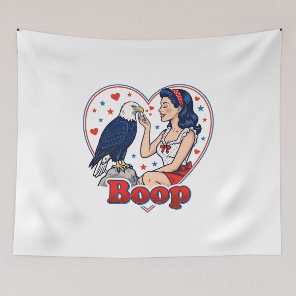 Item preview, Funny Hand Boop Nose Girl Eagle Funny Patriotic 4th of July designed and sold by gear-posters.