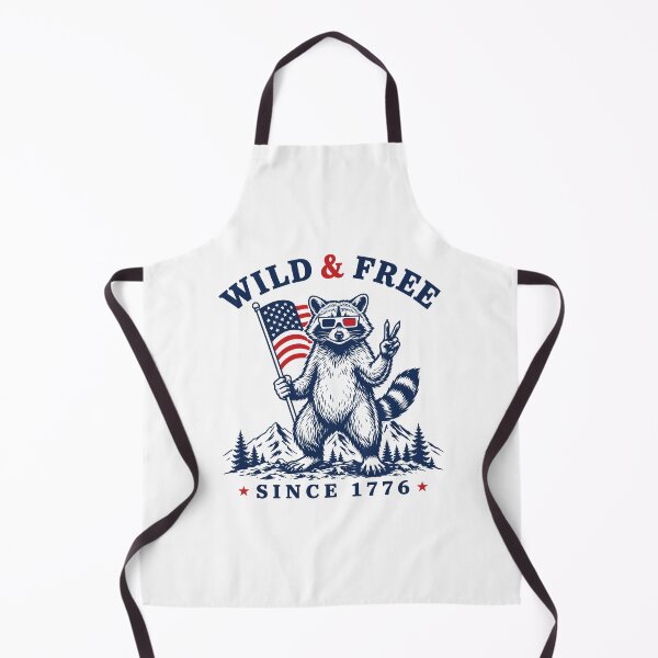 Item preview, Wild and Free Raccoon Funny 4th of July USA Flag Camping Humor designed and sold by gunaone-design.