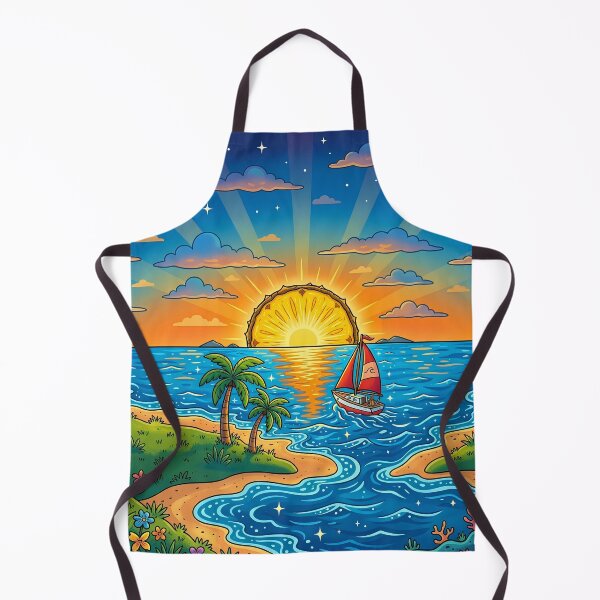 Item preview, Pineapple Sunset Tropical Beach Sailboat Art designed and sold by digitalbob60.