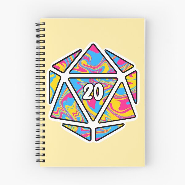 Item preview, pansexual flag d20 designed and sold by lilypadblue.