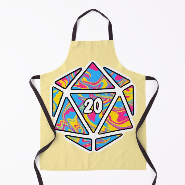 Item preview, pansexual flag d20 designed and sold by lilypadblue.