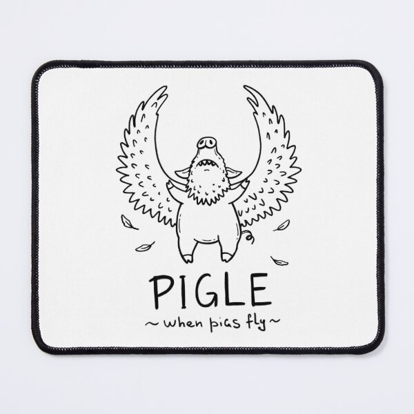 Item preview, Pigle | Minimal Line Art T-Shirt | Funny Flying Pig Eagle Drawing designed and sold by Aida Drogan.
