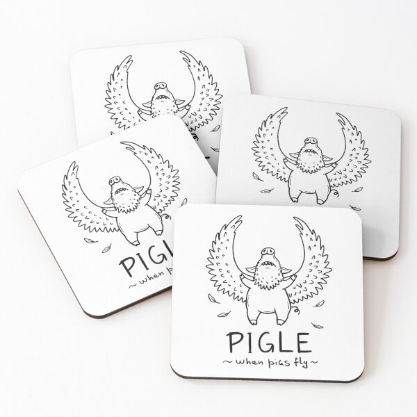 Item preview, Pigle | Minimal Line Art T-Shirt | Funny Flying Pig Eagle Drawing designed and sold by Aida Drogan.