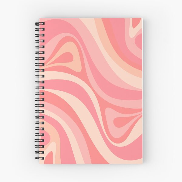 Item preview, Groovy Retro Modern Abstract New Groove Swirl Pattern in Blush Pink Tones designed and sold by kierkegaard.
