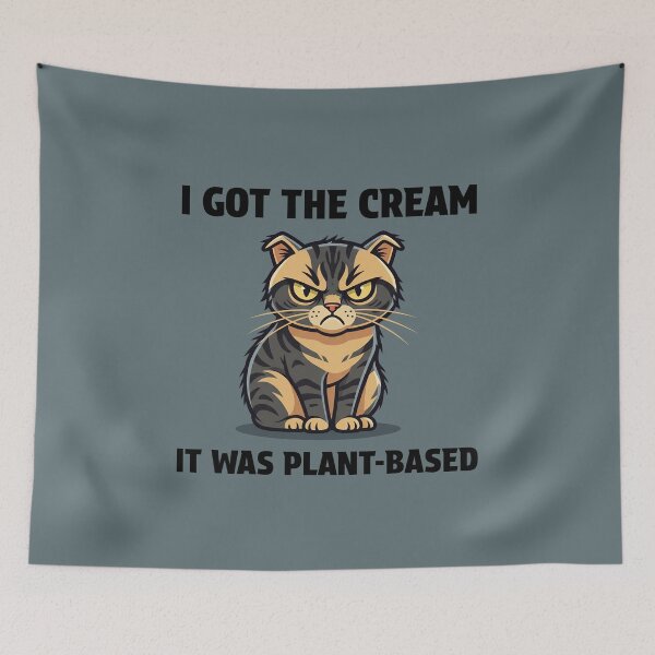 Item preview, Funny Grumpy Cat That Got the Plant-Based Cream designed and sold by Horningamere.