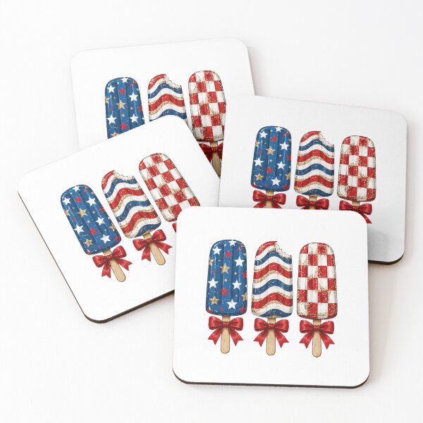 Item preview, Patriotic Popsicle Trio T-Shirt – Cute 4th of July American Summer Tee designed and sold by All1style.