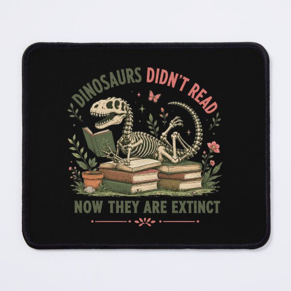 Item preview, Funny Reading Dinosaur Skeleton Book Lover Humor designed and sold by bosamji.