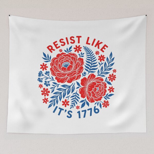 Item preview, Resist Like 1776 - Patriotic Feminist Floral Empowerment designed and sold by gunaone-design.