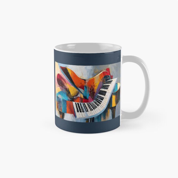 Item preview, Piano in a Symphony of Color - Abstract Shapes and Vibrant Hues in Dynamic Musical Motion designed and sold by OlfactoART Studio.