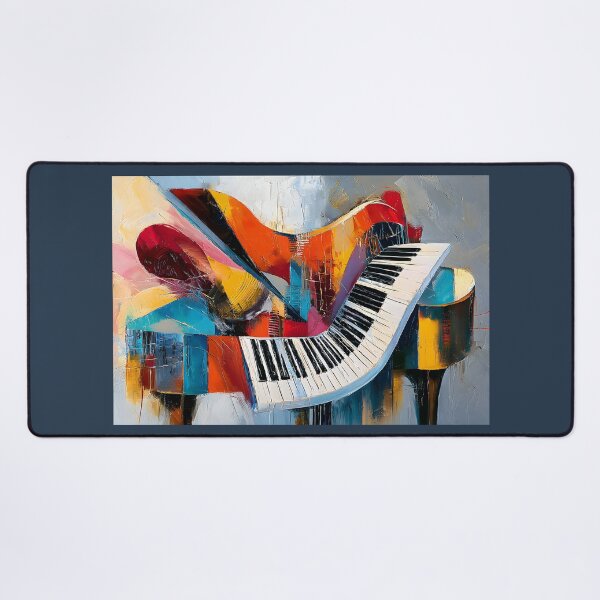 Item preview, Piano in a Symphony of Color - Abstract Shapes and Vibrant Hues in Dynamic Musical Motion designed and sold by OlfactoART Studio.
