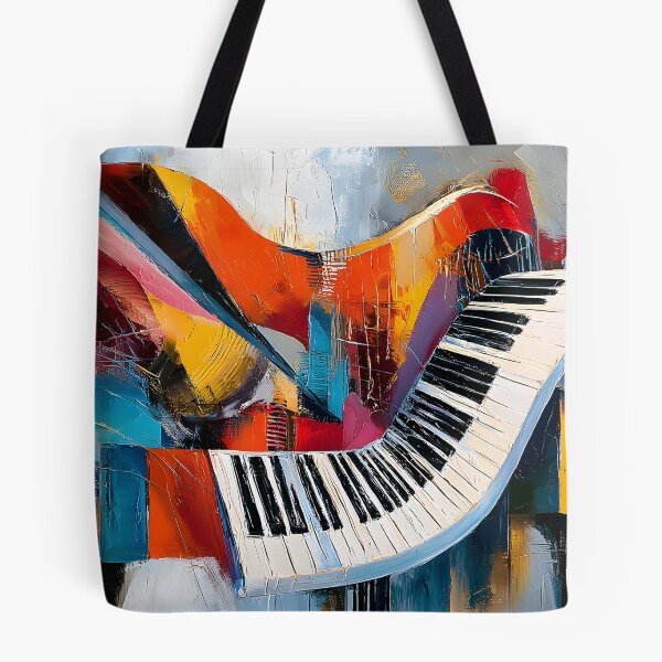 Item preview, Piano in a Symphony of Color - Abstract Shapes and Vibrant Hues in Dynamic Musical Motion designed and sold by OlfactoART Studio.