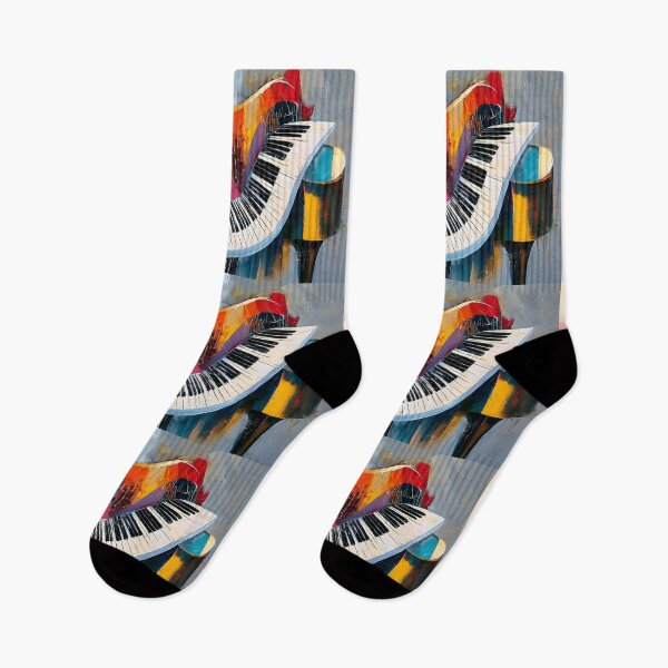 Item preview, Piano in a Symphony of Color - Abstract Shapes and Vibrant Hues in Dynamic Musical Motion designed and sold by OlfactoART Studio.