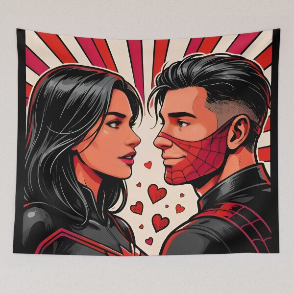Item preview, Spider Romance with black widow spider in  Retro Comic Art style as  Untangled Web designed and sold by CrystalCove11.
