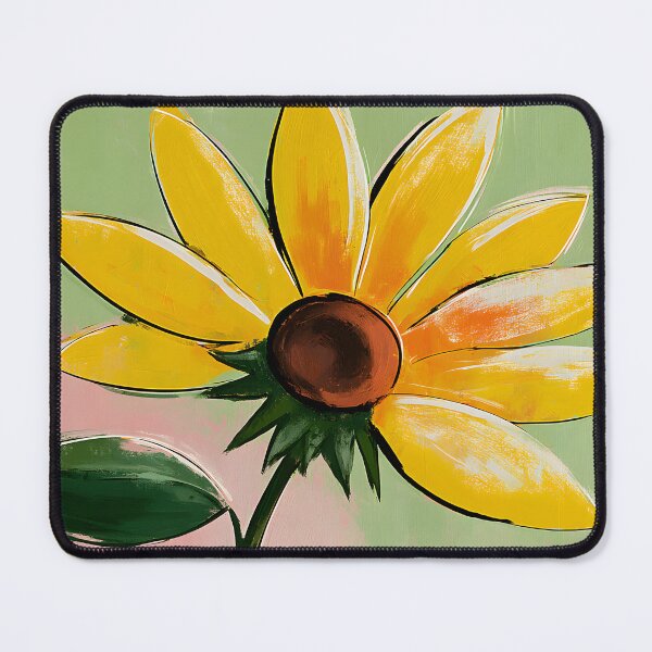 Item preview, Golden Sunflower Glow - Bright Petals and Expressive Brushstrokes Against a Soft Pastel Dream designed and sold by OlfactoART Studio.