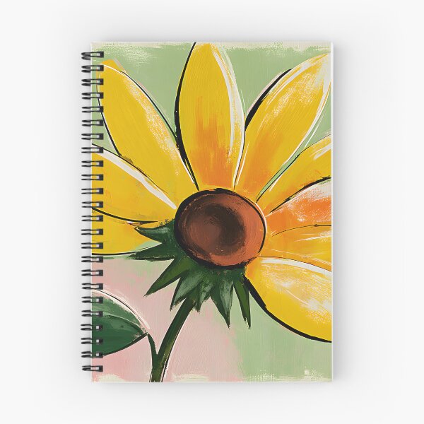 Item preview, Golden Sunflower Glow - Bright Petals and Expressive Brushstrokes Against a Soft Pastel Dream designed and sold by OlfactoART Studio.