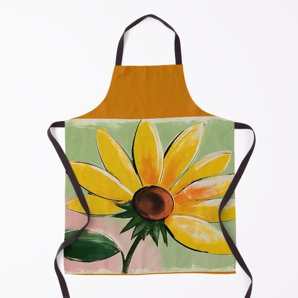 Item preview, Golden Sunflower Glow - Bright Petals and Expressive Brushstrokes Against a Soft Pastel Dream designed and sold by OlfactoART Studio.