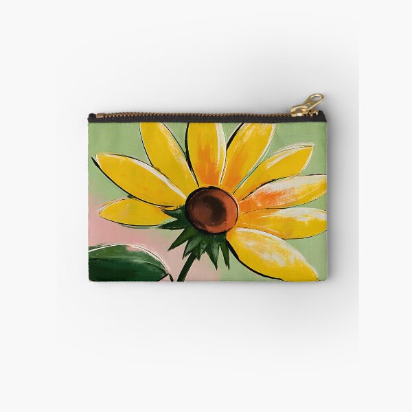 Item preview, Golden Sunflower Glow - Bright Petals and Expressive Brushstrokes Against a Soft Pastel Dream designed and sold by OlfactoART Studio.