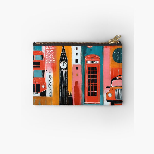 Item preview, London in Bold Color - Red Bus Big Ben and Telephone Booth in a Vibrant Urban Celebration designed and sold by OlfactoART Studio.