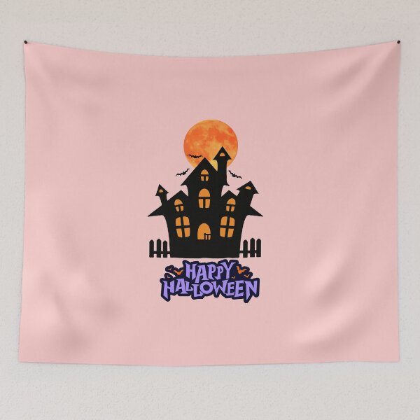 Item preview, Spooky Haunted House Halloween Night Illustration designed and sold by Inkworksbyshery.