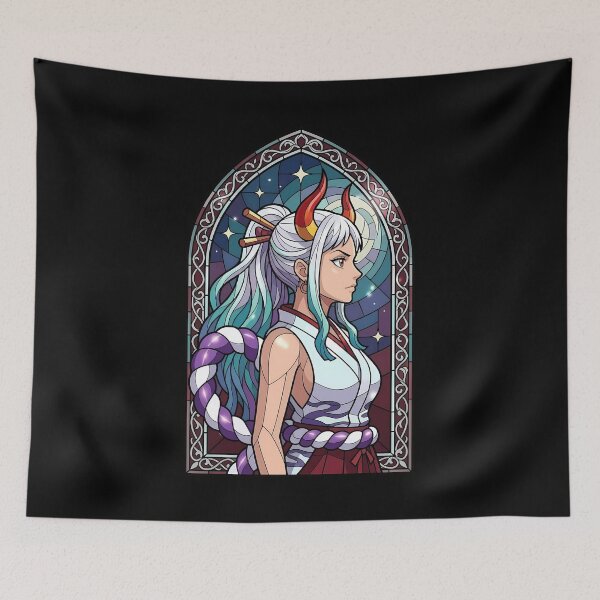 Item preview, Yamato One Piece Oni Warrior Stained Glass Portrait designed and sold by mildaclairmo.