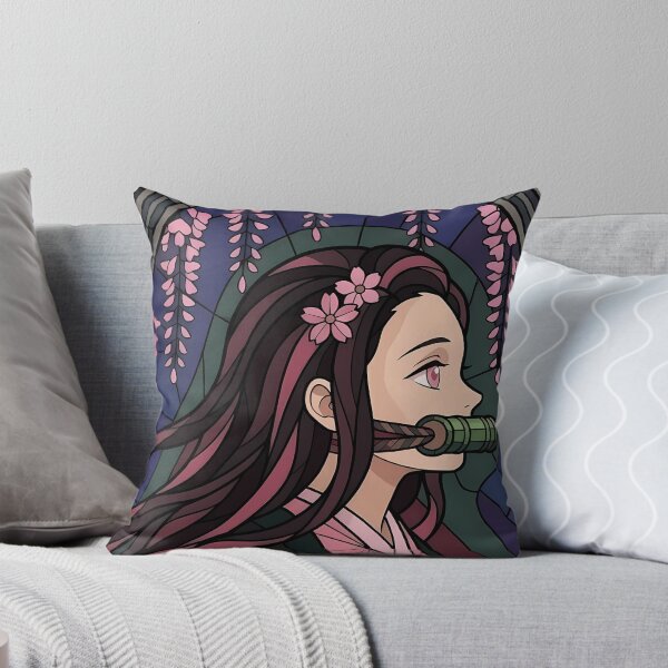 Item preview, Nezuko Kamado Demon Slayer Wisteria Night Stained Glass designed and sold by mildaclairmo.